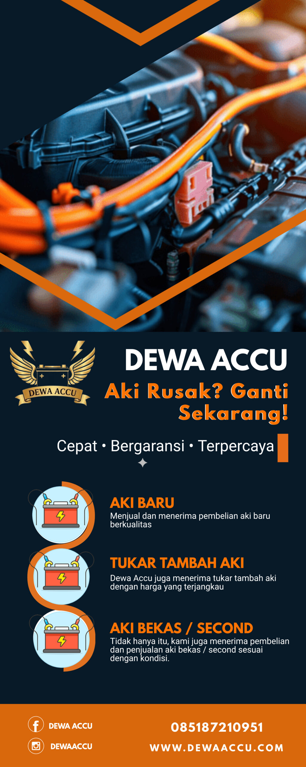 Jual Beli Aki Baru, Second/Bekas, & Maati Tangerang Terdekat 24 Jam Dewa Accu